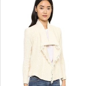 Iro Mira Cotton Moto Jacket in Ecru